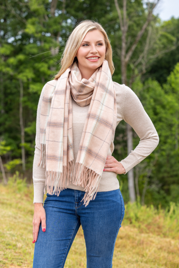 Scarf - Pink Plaid