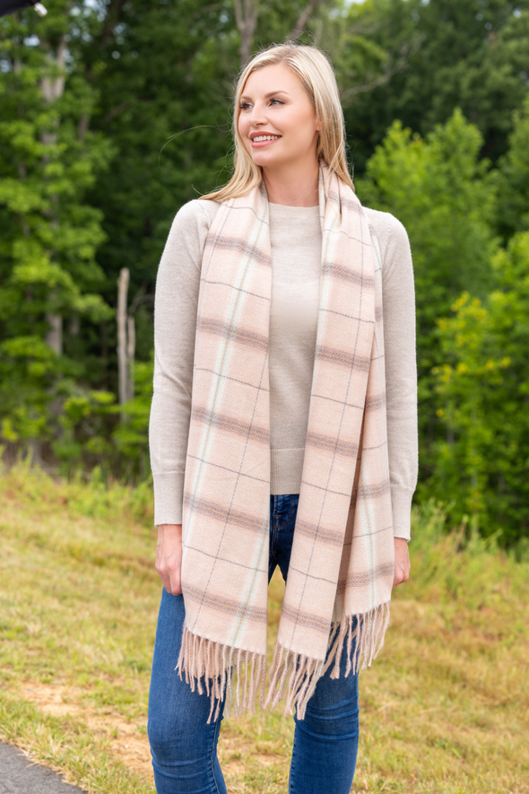 Scarf - Pink Plaid