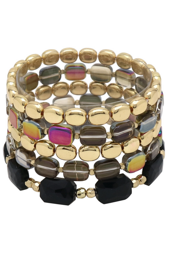 Radiant Beaded Bracelet - Black