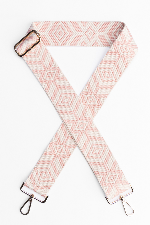 Bag Strap - Pink/Cream