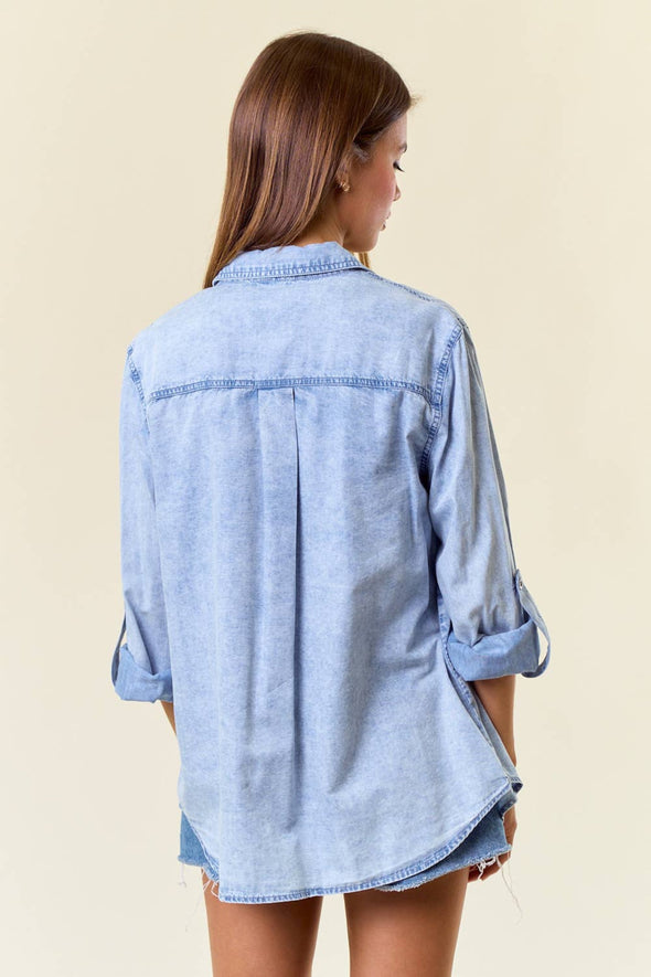 Chambray Shirt - Washed Denim
