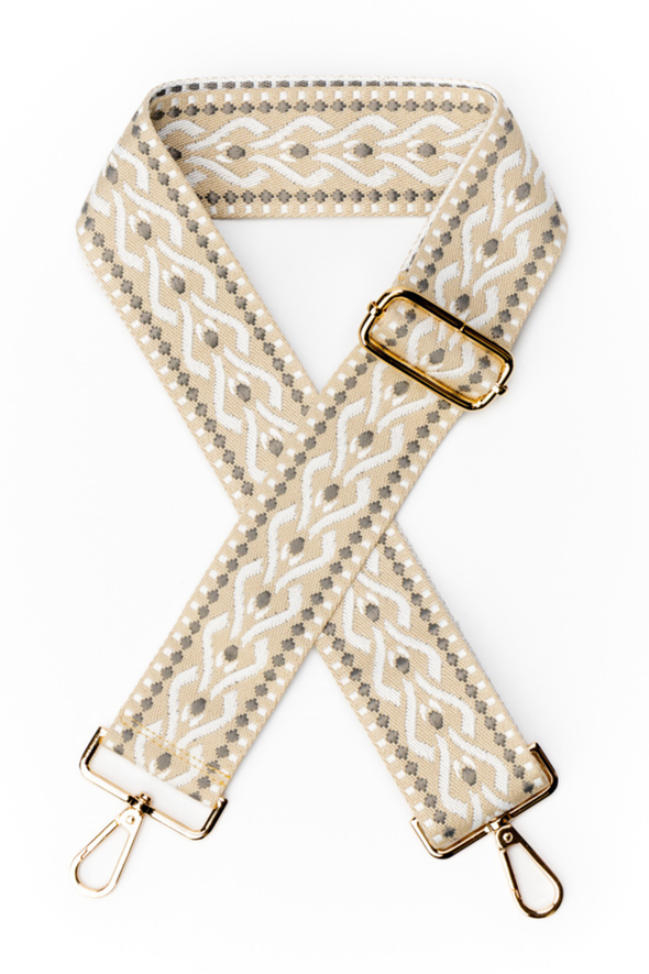 Bag Strap - Beige / Gray / White