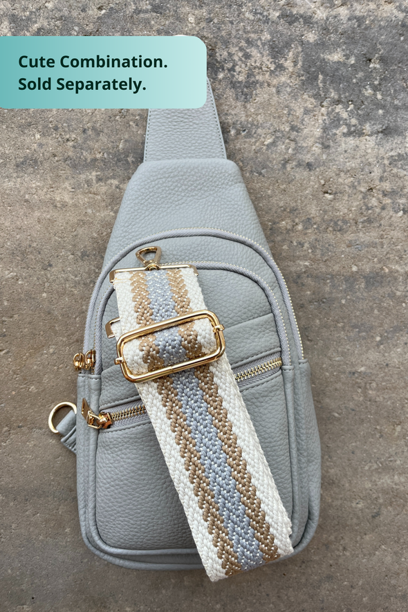 Reece Shoulder Sling Bag - Light Gray