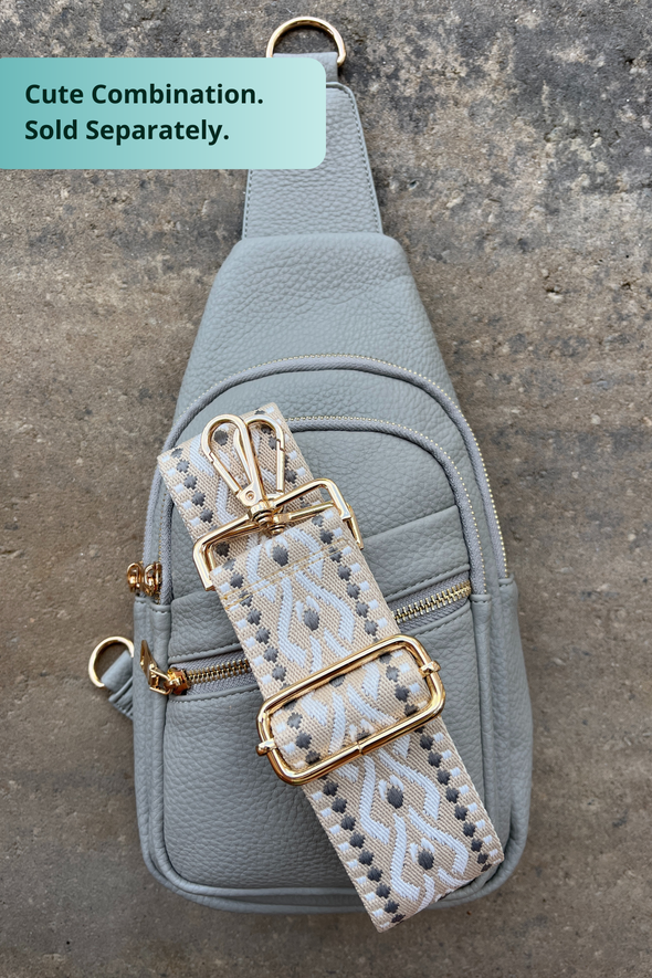 Reece Shoulder Sling Bag - Light Gray