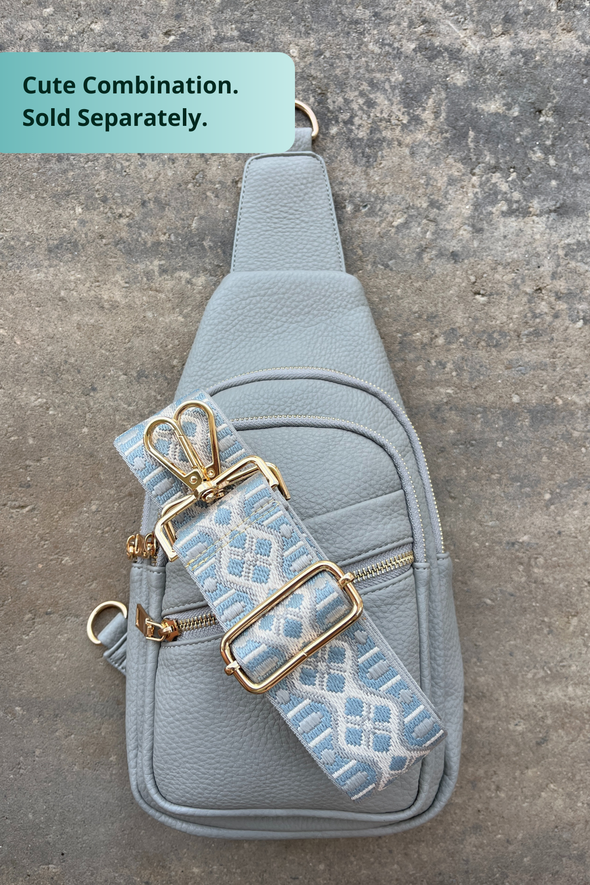 Reece Shoulder Sling Bag - Light Gray