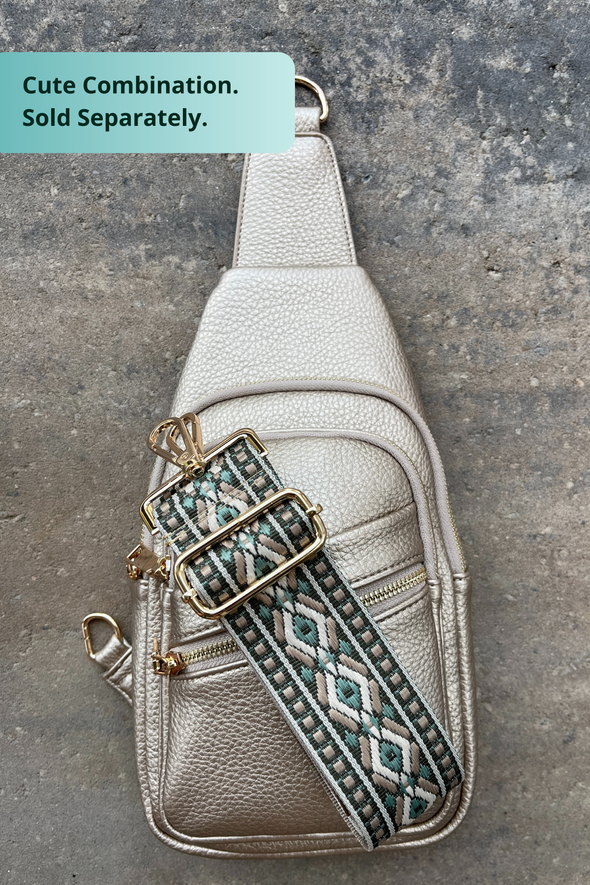 Reece Shoulder Sling Bag - Pewter