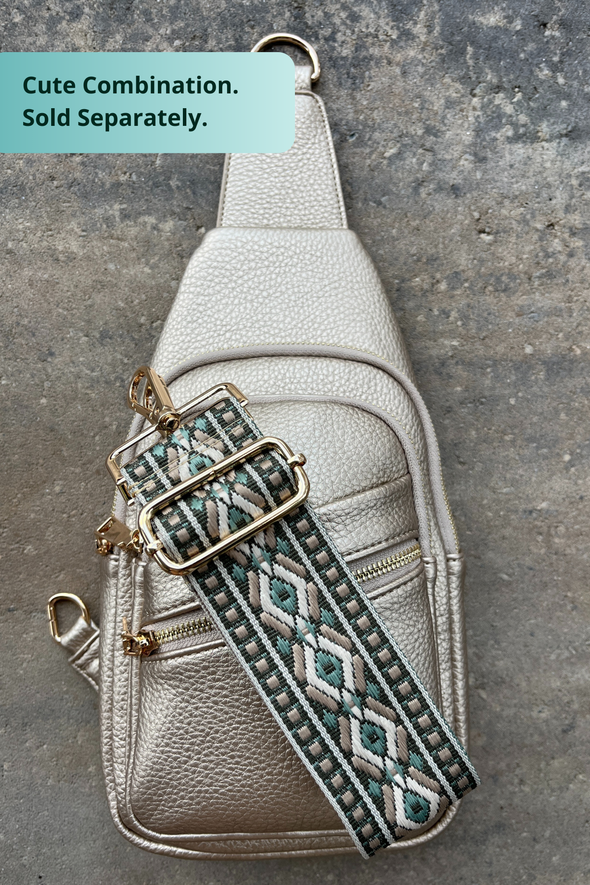 Reece Shoulder Sling Bag - Pewter