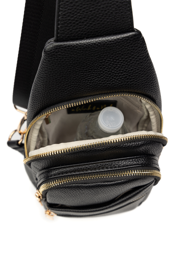 Leah Vegan Leather Sling Bag - Pink