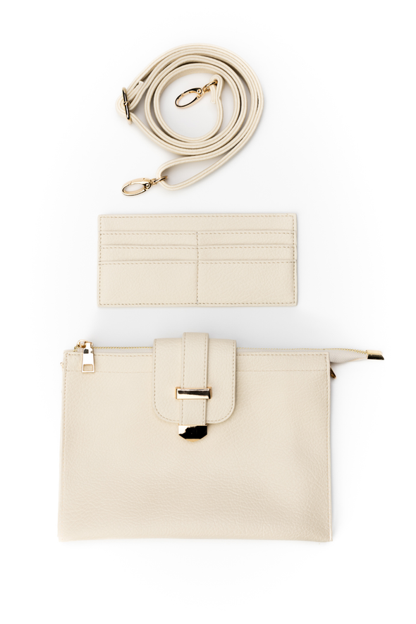 Parker Handbag with Card Wallet - Ivory
