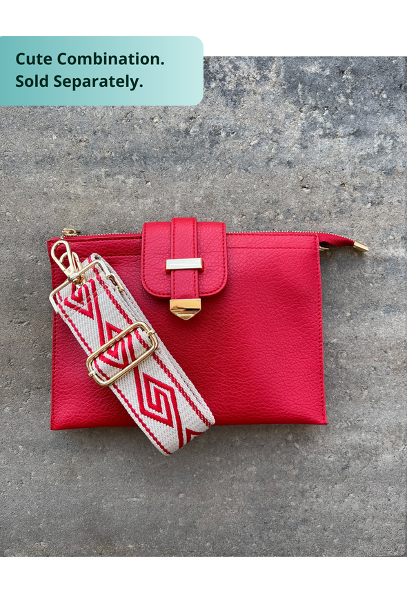 Parker Handbag with Card Wallet - Red