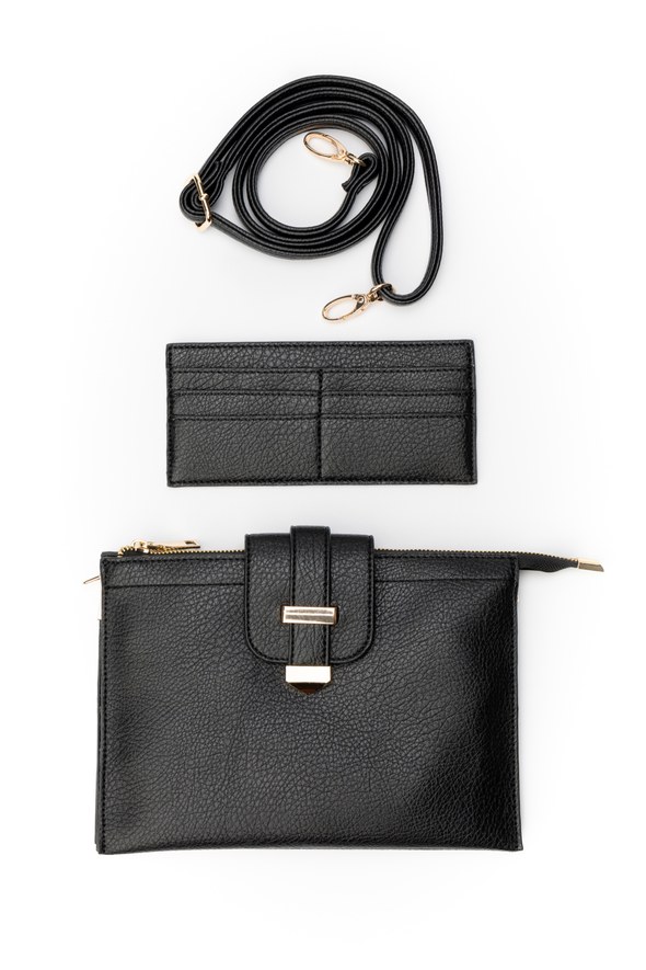 Parker Handbag with Card Wallet - Black