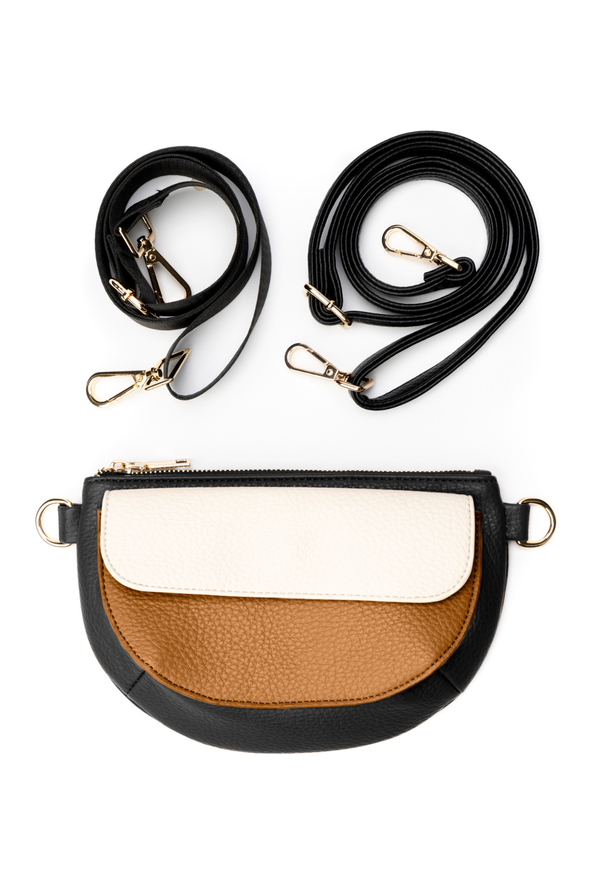 Ivy 4-in-1 Bag - Black / Tan / Ivory