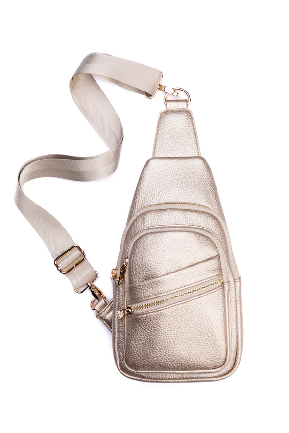Reece Shoulder Sling Bag - Pewter