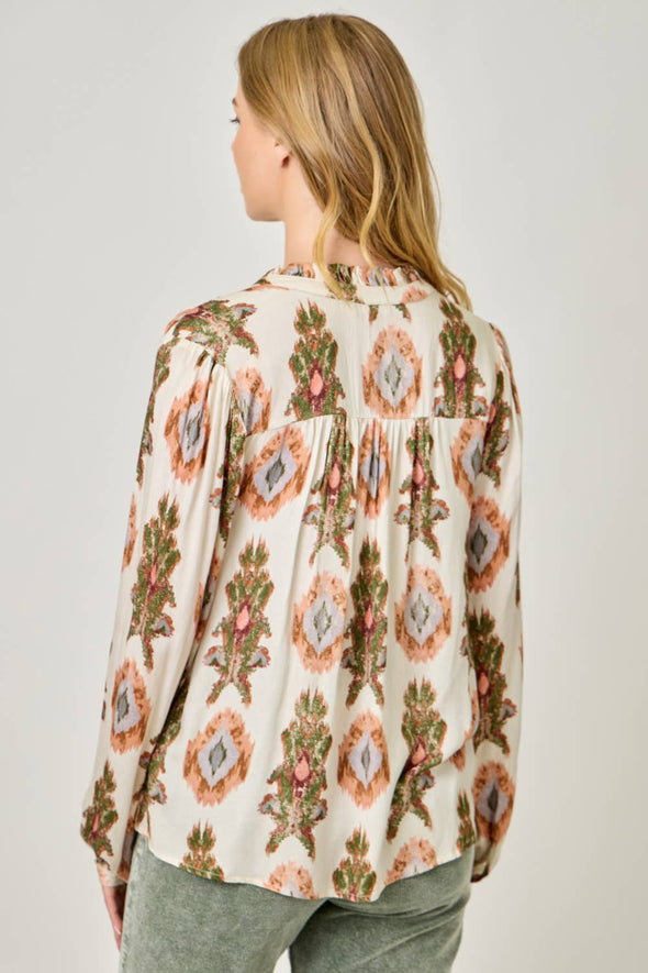 Printed Blouse - Neutral Multi