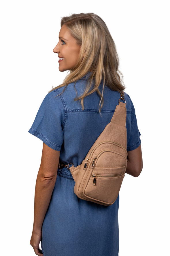 Reece Shoulder Sling Bag - Beige