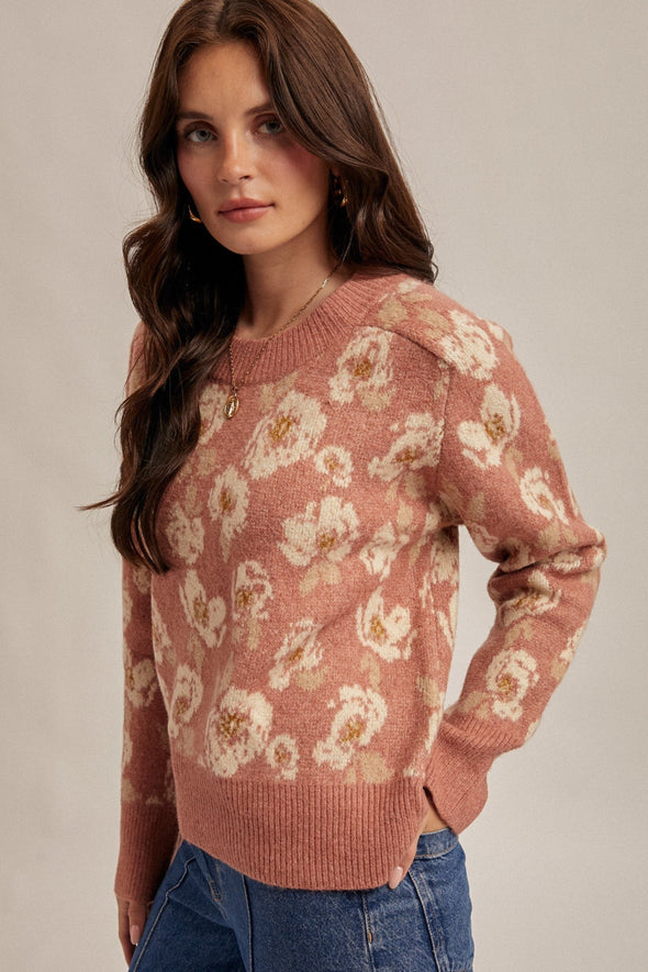 Floral Sweater - Winter Rose