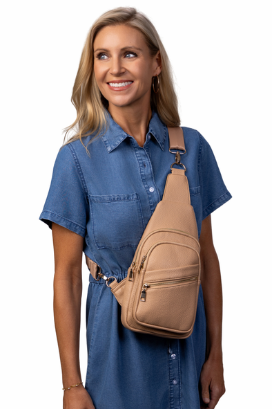 Reece Shoulder Sling Bag - Beige