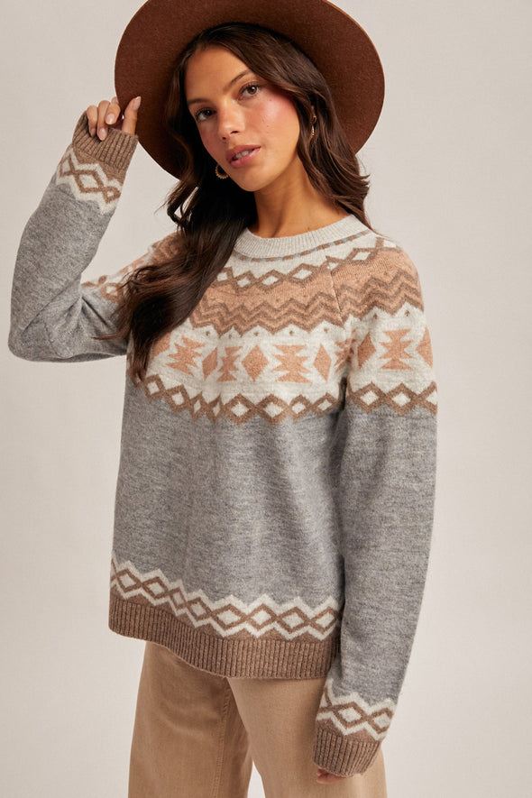Nordic Sweater - Gray Multi