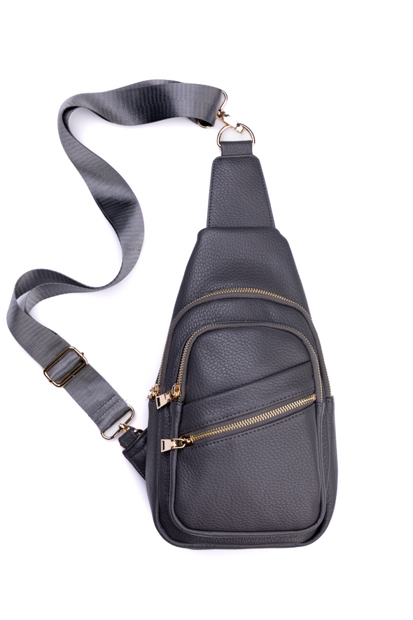 Reece Shoulder Sling Bag - Dark Gray