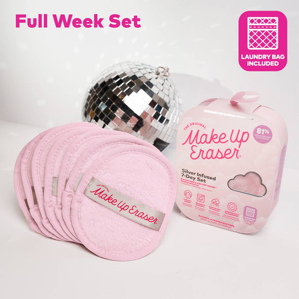 7-Day Set - Make Up Eraser - Silver Infused Pink