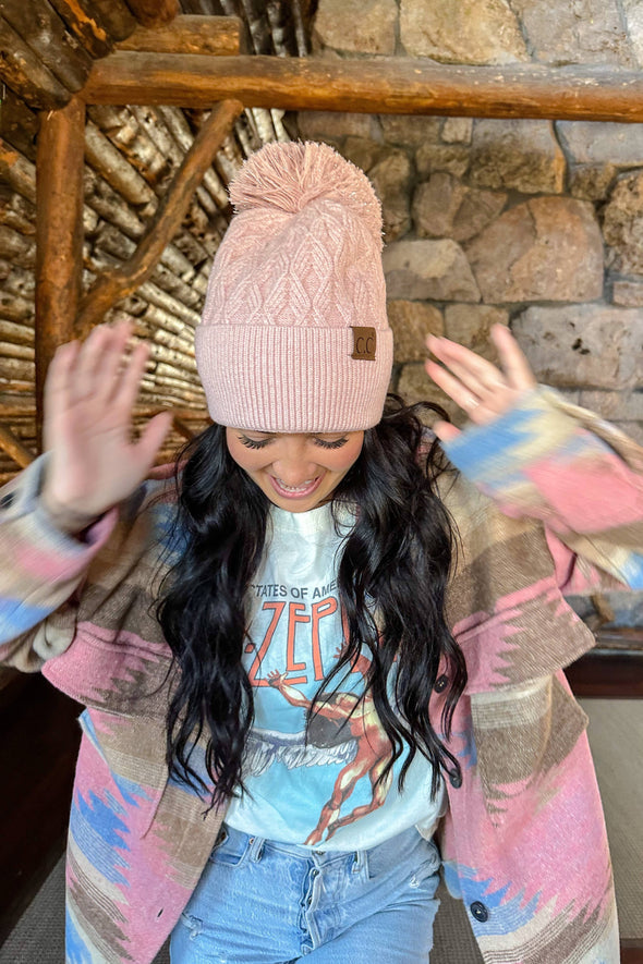 Lurex Knit Beanie - Gray