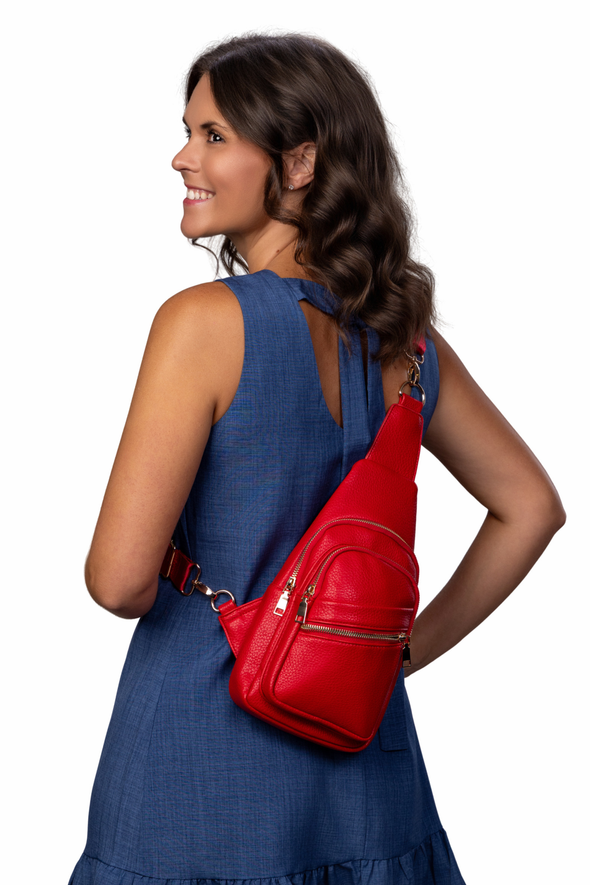 Reece Shoulder Sling Bag - Red