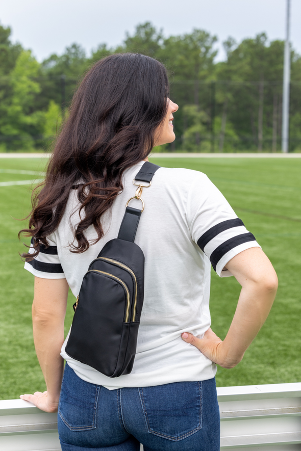 Brooklyn Nylon Sling Bag - Black