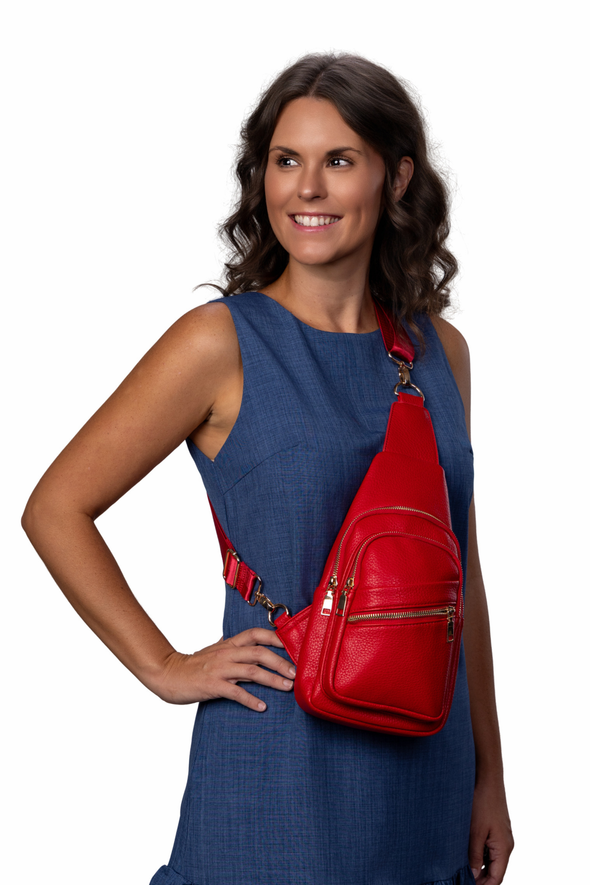 Reece Shoulder Sling Bag - Red