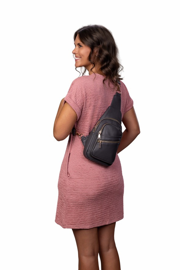 Reece Shoulder Sling Bag - Dark Gray