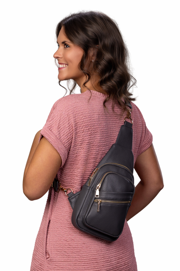 Reece Shoulder Sling Bag - Dark Gray