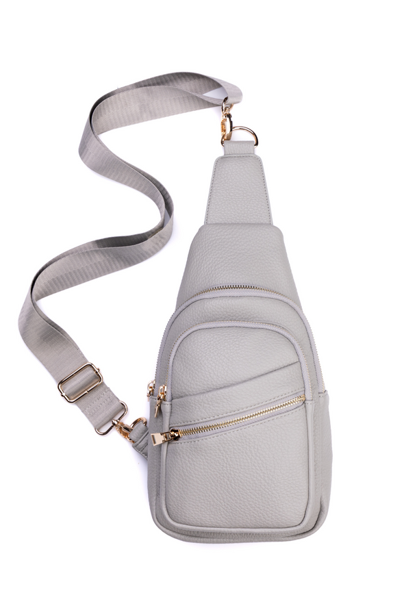 Reece Shoulder Sling Bag - Light Gray