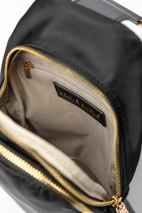 Brooklyn Nylon Sling Bag - Olive Green