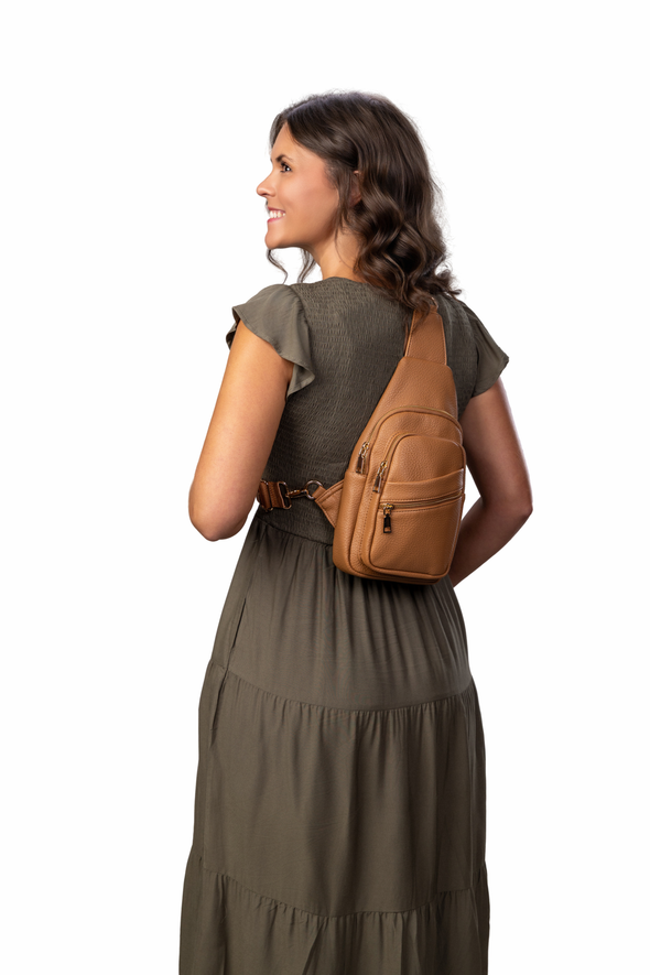 Reece Shoulder Sling Bag - Tan