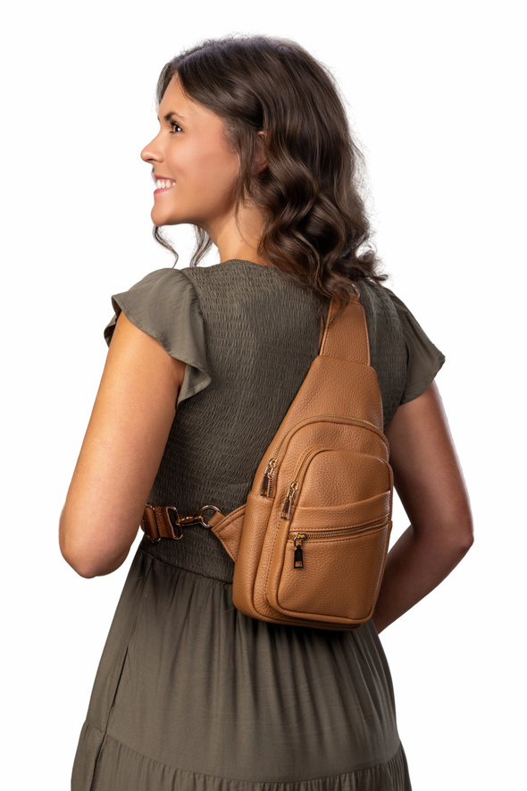 Reece Shoulder Sling Bag - Tan