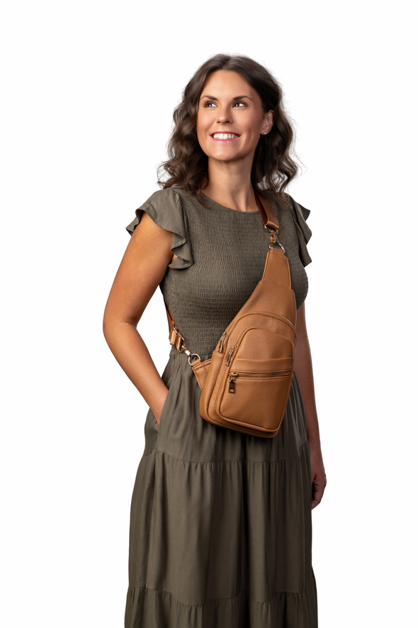 Reece Shoulder Sling Bag - Tan