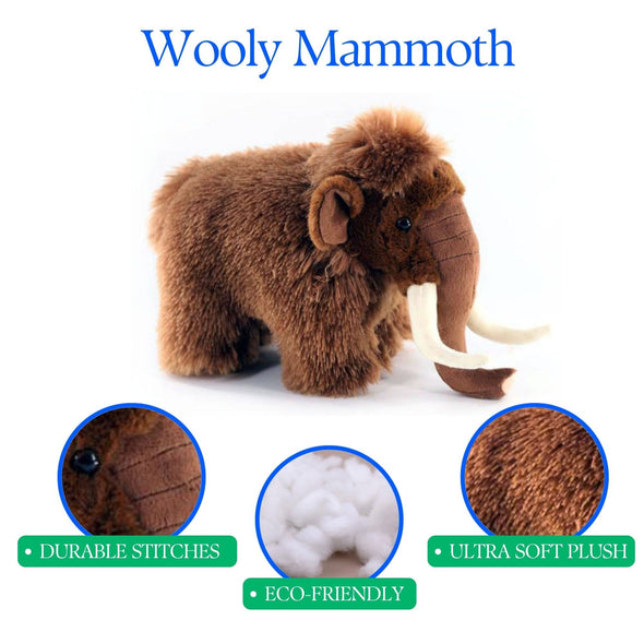 12" Woolly Mammoth Stuffed Animal