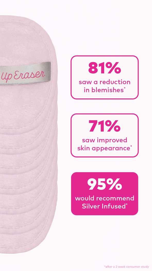 7-Day Set - Make Up Eraser - Silver Infused Pink