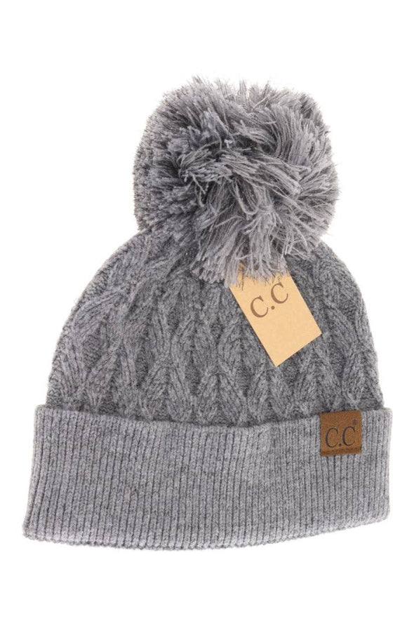 Lurex Knit Beanie - Gray
