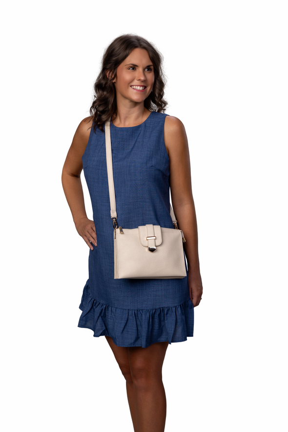 Parker Handbag with Card Wallet - Ivory