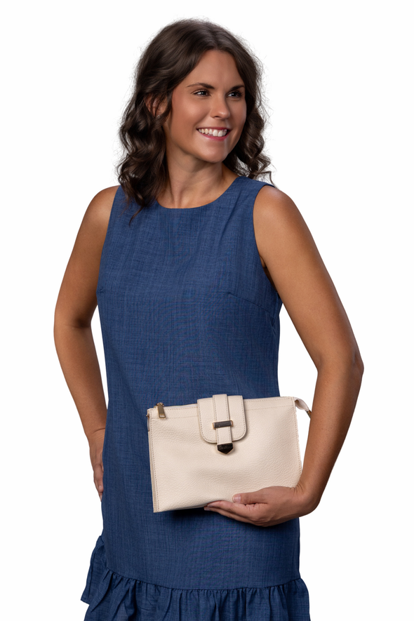 Parker Handbag with Card Wallet - Ivory