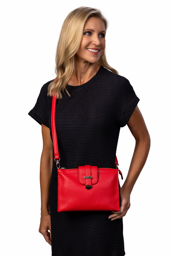 Parker Handbag with Card Wallet - Red