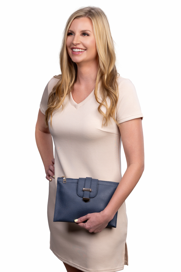 Parker Handbag with Card Wallet - Dark Blue