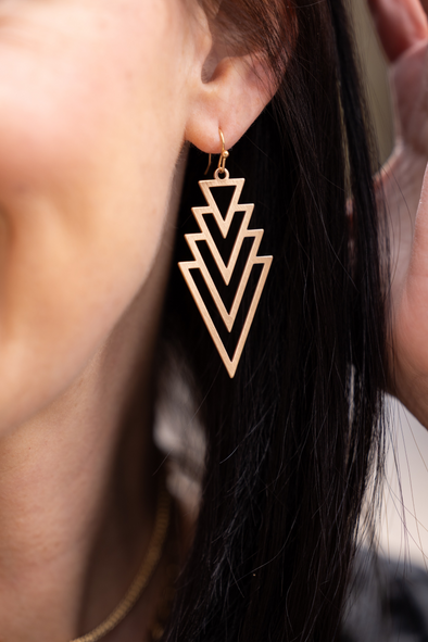 Triangle Earrings - Gold