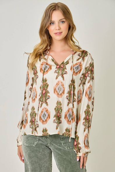 Printed Blouse - Neutral Multi