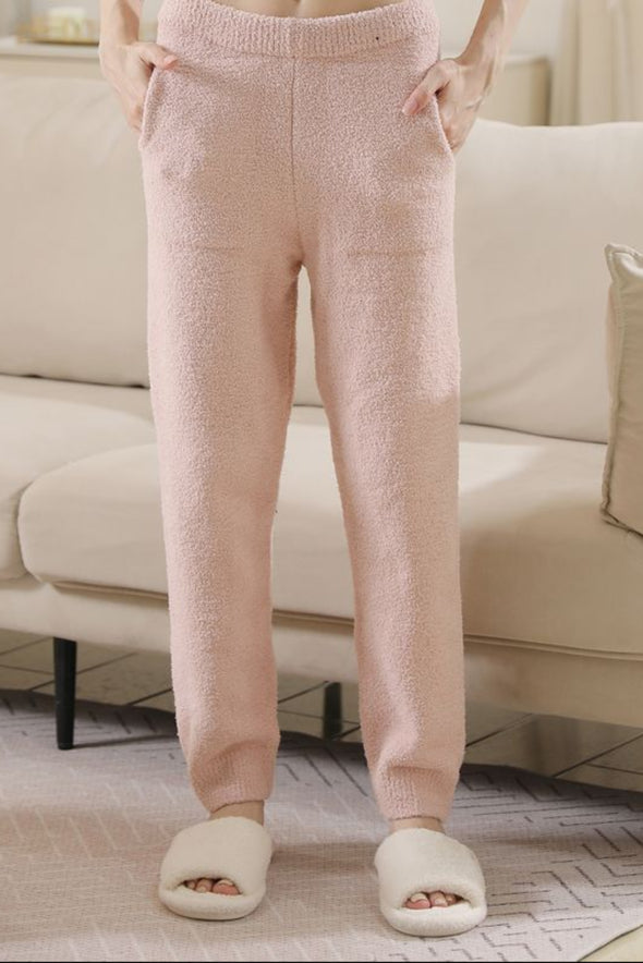 Microfiber Chenille Pants - Pink
