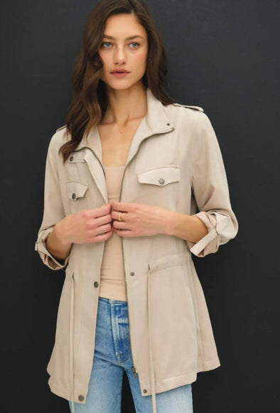 Cargo Utility Jacket - Beige