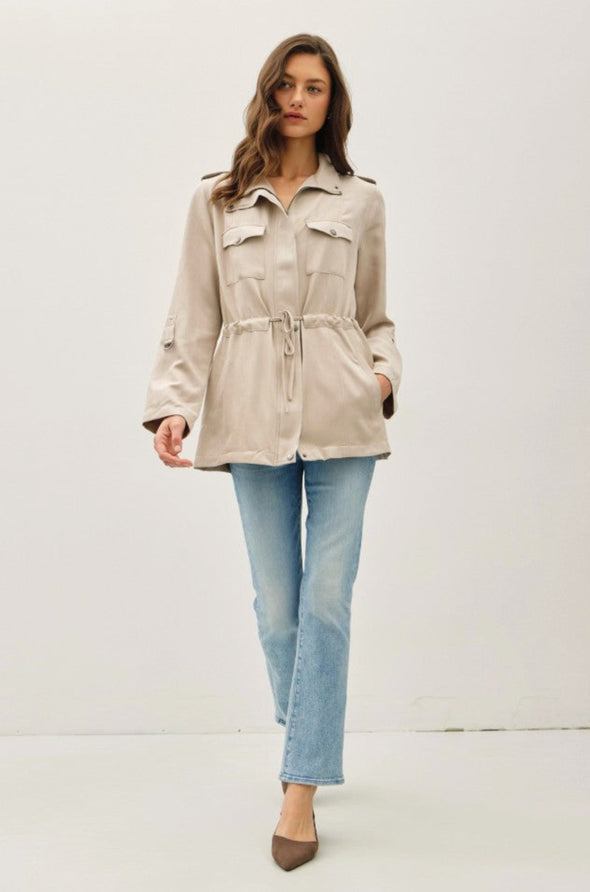 Cargo Utility Jacket - Beige