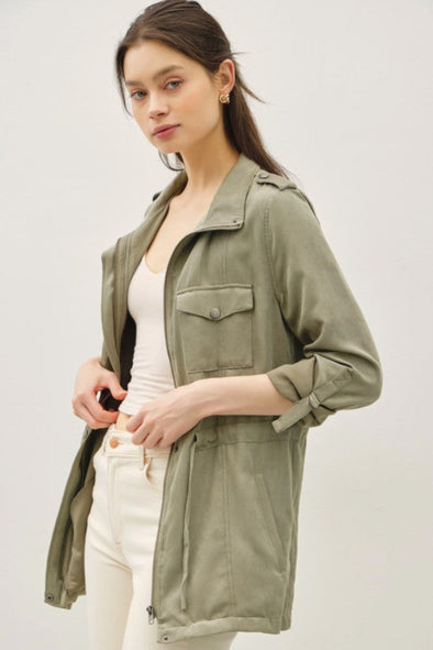 Cargo Utility Jacket - Olive