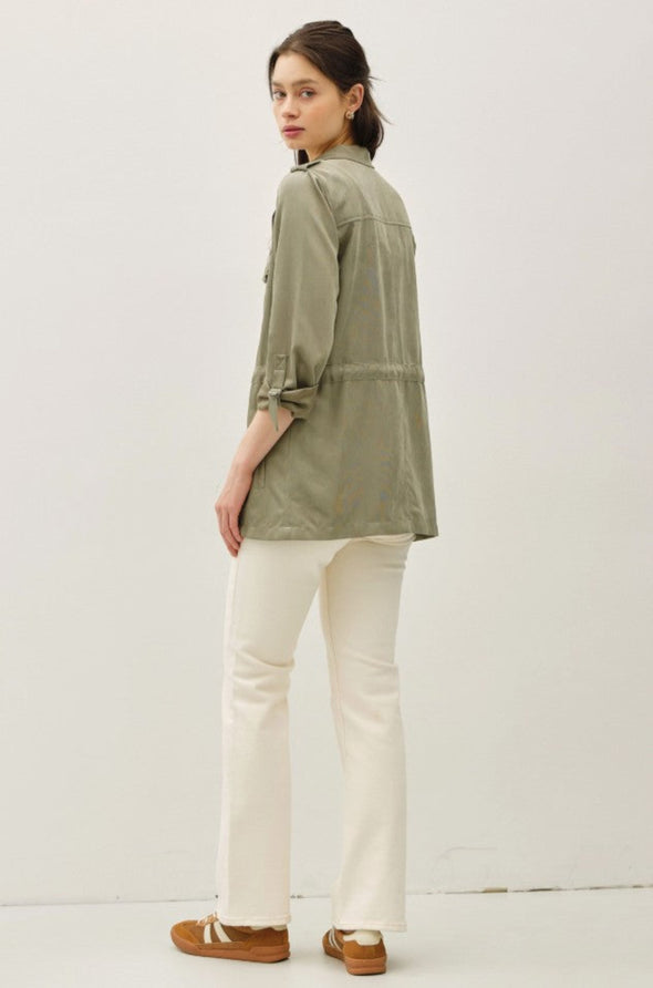 Cargo Utility Jacket - Olive