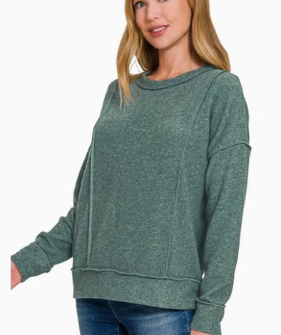 Plush Soft Lounge Top - Jade